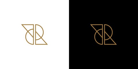 Modern and sophisticated RR letter initial logo design