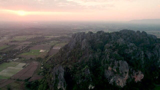 Top view Noen Maprang district, Phitsanulok Unseen Thailand.
