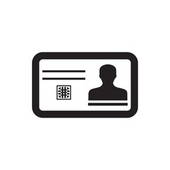 Identification card icon ( vector illustration )