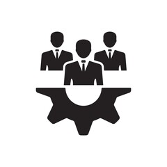 Business management group icon ( vector illustration )