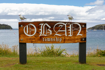 The town sign of Oban 