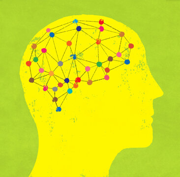 Artificial Intelligience Illustration in Bright Colors