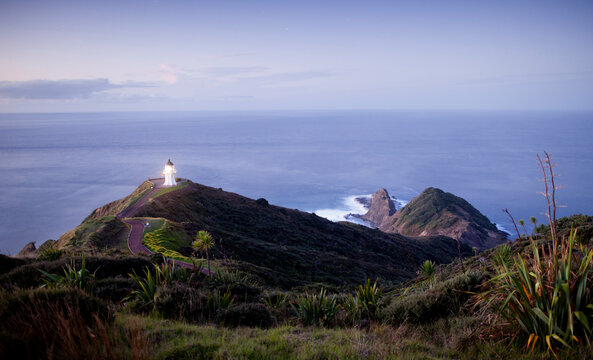 A lighthouse and beautiful coastal landscape