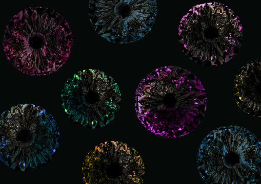 Dark Glowing Flowers