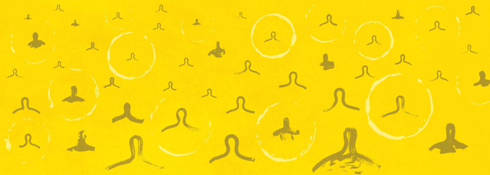 Abstract social distancing banner 