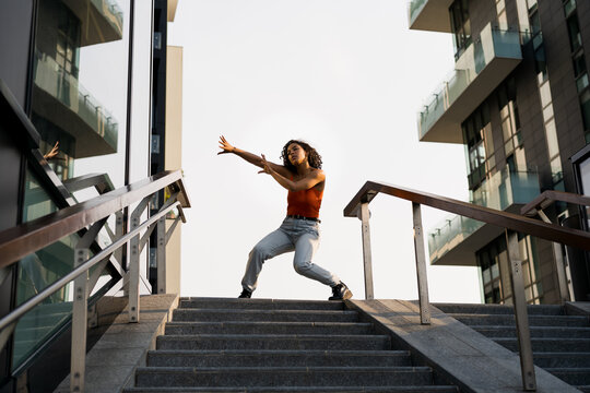 Dancer dancing in the city
