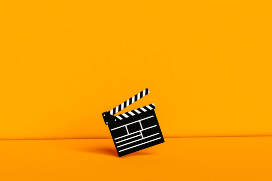 3d render of Classic director open clapperboard