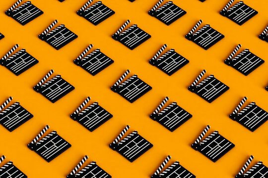 pattern of director's clapperboard. 3d render