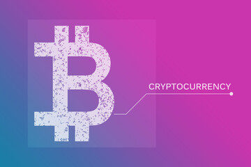 Obraz premium 2d rendering bitcoin sign concept