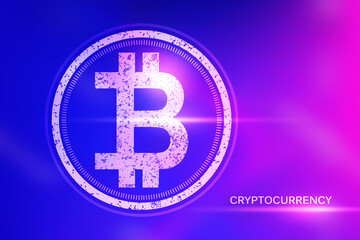 Obraz premium 2d rendering bitcoin sign concept