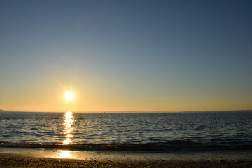 Fototapeta na wymiar Sunset at the sea