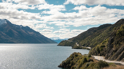 Devil's Staircase, road to Queenstown on Lake Wakatipu, Otago, New Zealand