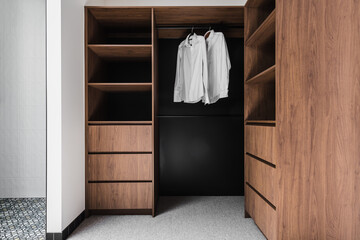 Master bedroom walk in wardrobe