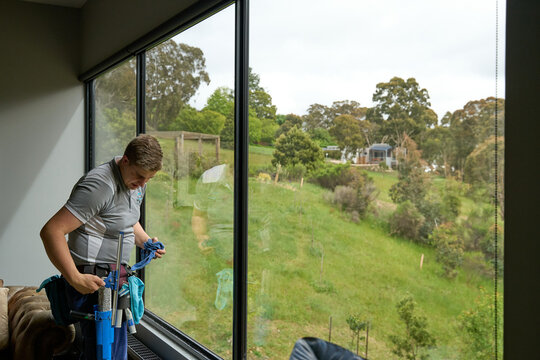 Window Cleaner At Work