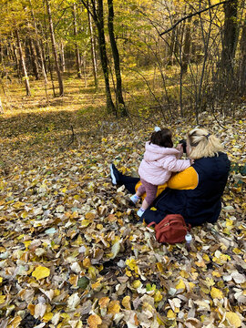 Mother and daughter spending time together in nature