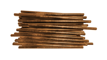 Background of pipes bronze brass metal 3d image round shape engineering profile spout