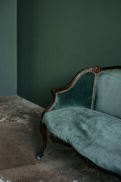 Sofa in empty room.