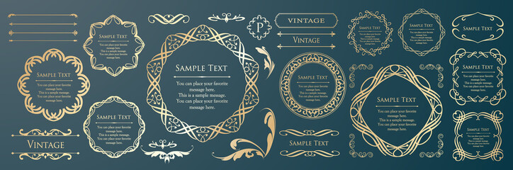 バレンタインデーのフレームデザイン。豪華でエレガントな装飾。アンティーク。ビンテージ。ゴージャス。エレガンス。