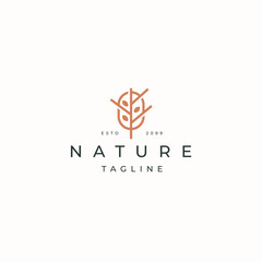 Luxurious leaf nature logo icon design template flat vector