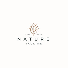 Fototapeta premium Luxurious leaf nature logo icon design template flat vector