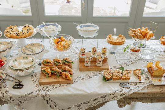 Nice breakfast with snacks