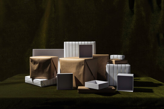 Holiday wrapped boxes 