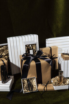 Holiday presents with cosmetics