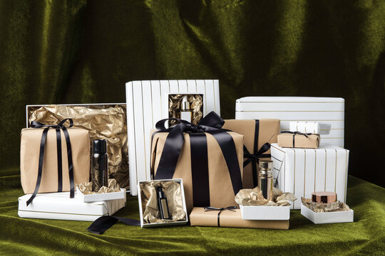 Holiday presents with cosmetics