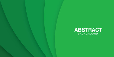 Paper cut green vector design template. Modern abstract background.