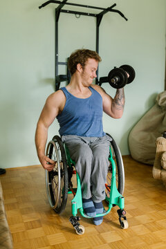 Disabled Man Lifting Weights