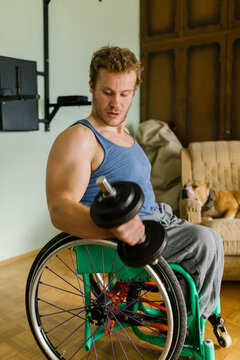 Disabled Man Lifting Weights