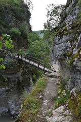 Osum-Canyon Br&uuml;cke Ura E Vjeter E Zaberzanit im in Albanien