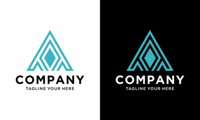TT triangle monogram initials letter logo concept. T icon design. on a black and white background.