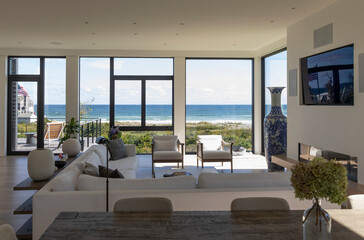 Luxury Living Room in Home by the beach