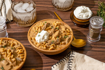 Beef Stroganoff Soup