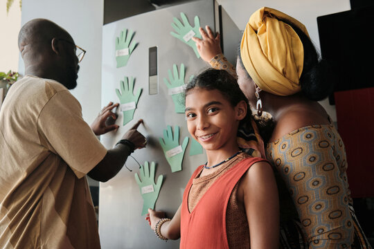Decorating Fridge With Paper Hands