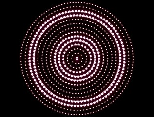 ピンクのドクロとハート