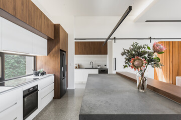 Modern large open plan kitchen interior