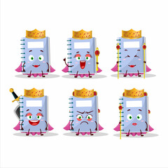 Fototapeta premium Queen and her magic clothes cartoon of blue book wearing tiara