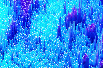 3D landscape. Abstract data visualization concept.