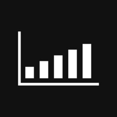Growing graph Icon on grey background