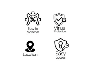 easy to maintain virus protection location easy to access icons