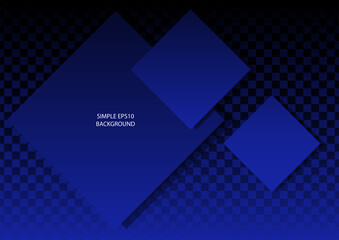 Dark blue abstract squares background