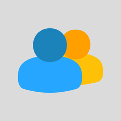 Friend icon in flat style about social media, use for website mobile app presentation