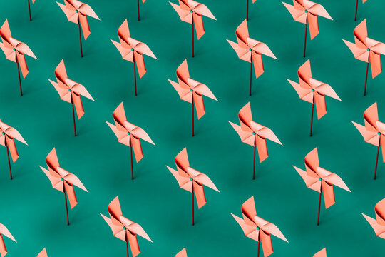 pattern Pinwheels. 3d render.