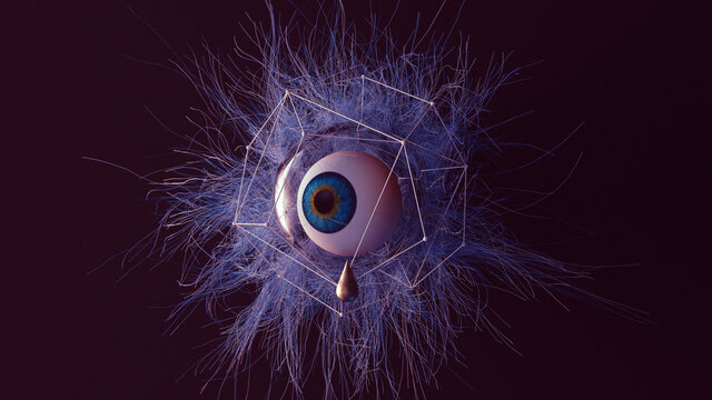 3D sci-fi eye