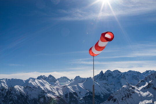 Windsack im Allg&auml;u Skigebiet