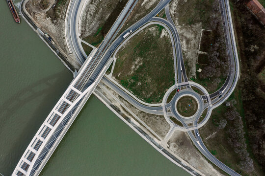 Bridge and roundabout