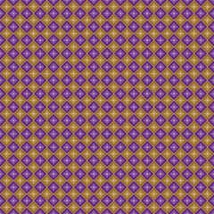 Vector Seamless Pattern : rhombus layout seamless pattern with gold and purple colors including with the object lookalike flowers decorate with curves