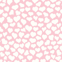 Cute hearts seamless pattern. Cartoon vector illustration. Colorful and playful print for Valentine day. Love and holidays gifts concept